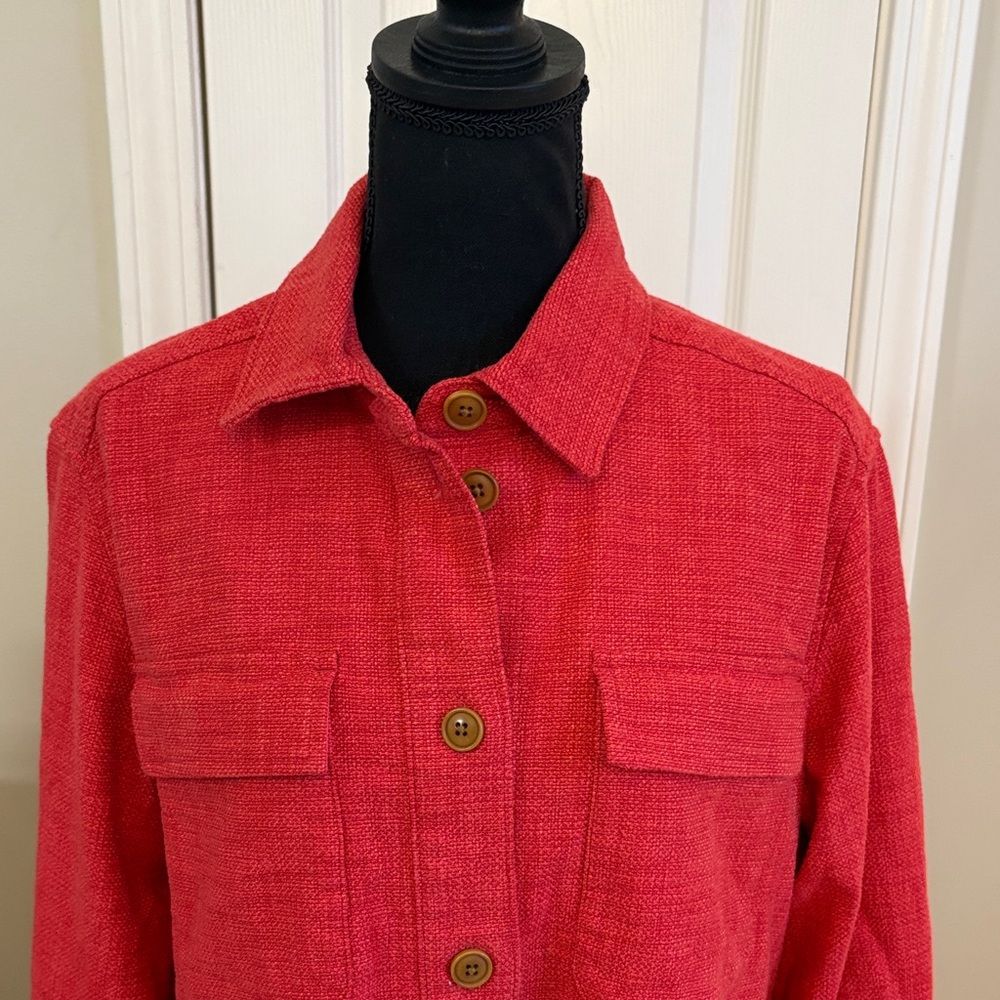 Banana Republic Poppy Seed Red Utility Jacket - Picture 2 of 11